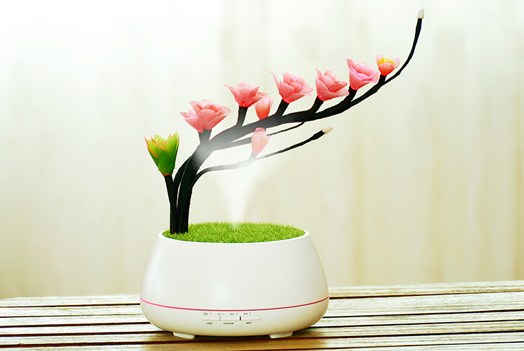 簡(jiǎn)約現(xiàn)代家居飾品元特幻寶花飾香薰燈浪漫擺件
